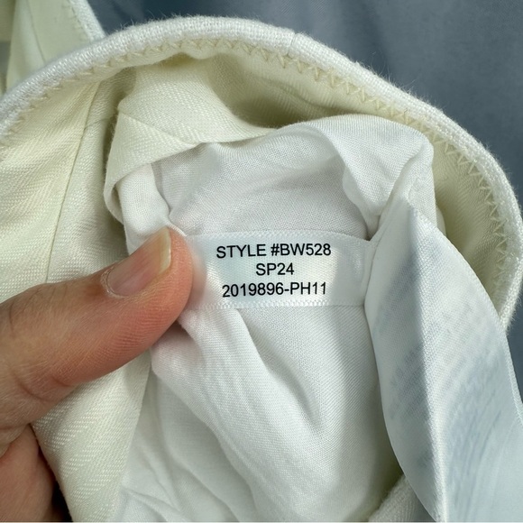 J.Crew Essential Wide Leg Pant In White Linen Size 2 Spring 2024 - Picture 7 of 7